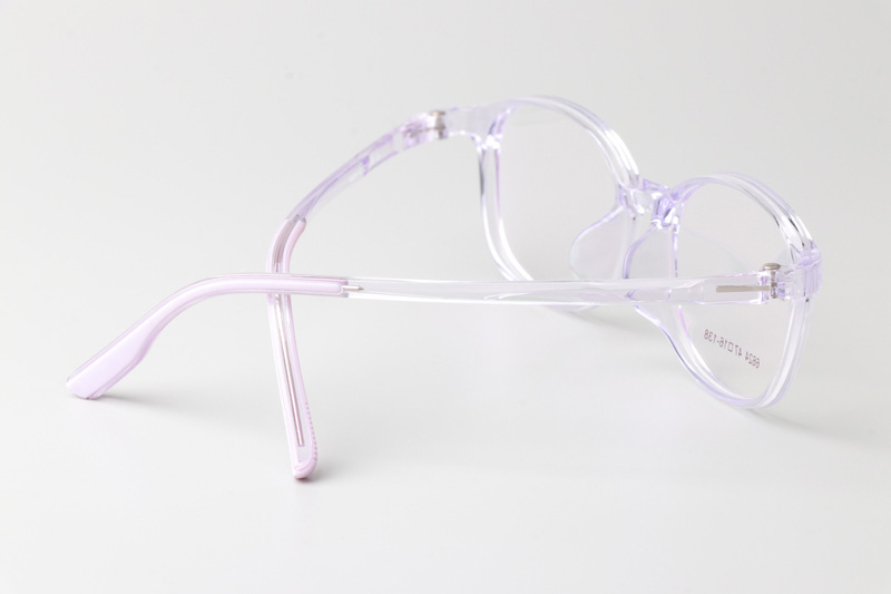 TR6624 Eyeglasses Transparent Purple