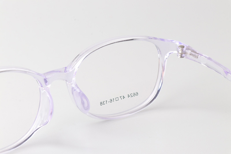 TR6624 Eyeglasses Transparent Purple