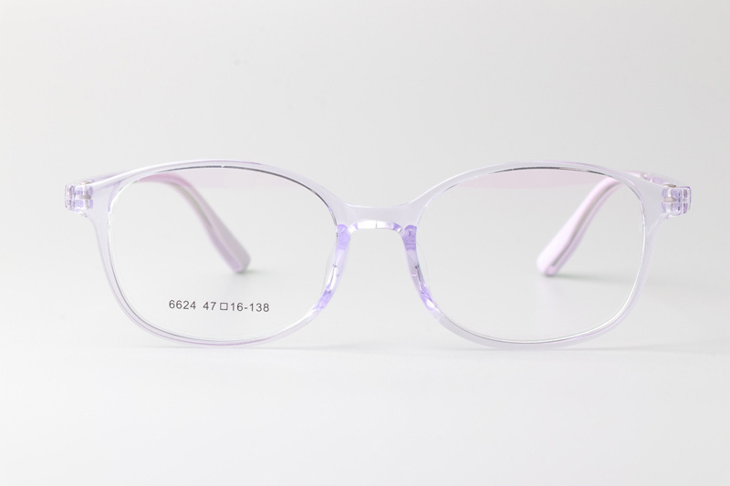 TR6624 Eyeglasses Transparent Purple