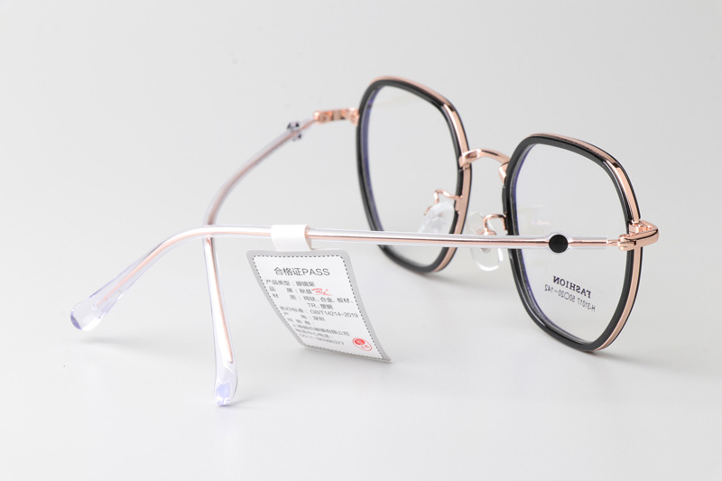 TT31017 Eyeglasses Black Rose Gold