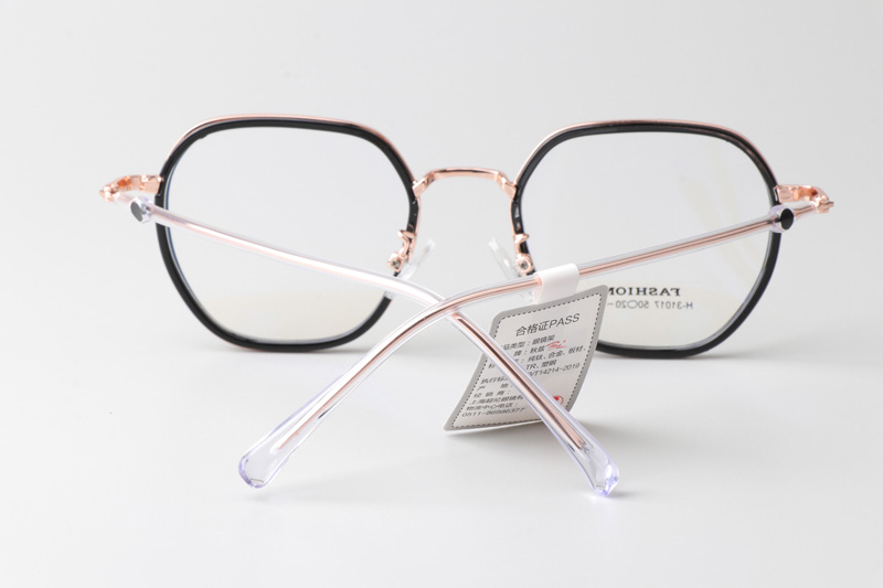 TT31017 Eyeglasses Black Rose Gold