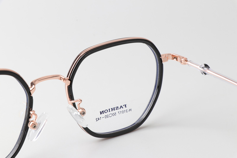 TT31017 Eyeglasses Black Rose Gold