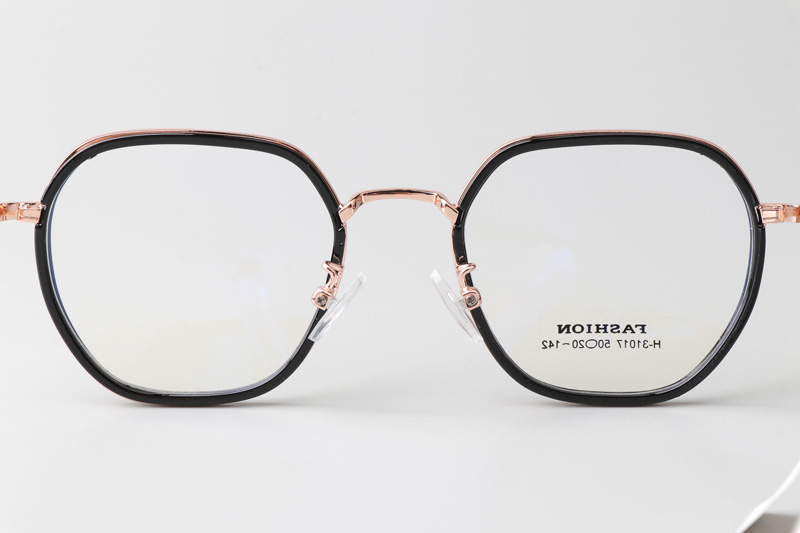 TT31017 Eyeglasses Black Rose Gold