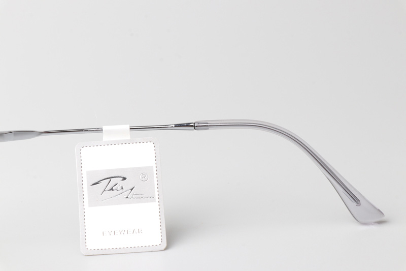 TT31056 Eyeglasses Transparent Gray Silver