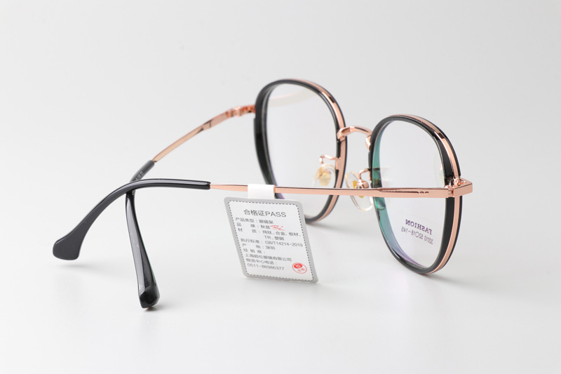 TT32010 Eyeglasses Black Rose Gold
