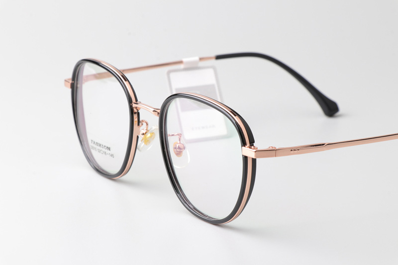 TT32010 Eyeglasses Black Rose Gold