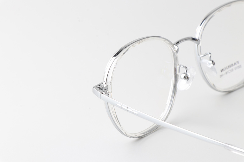 TT32010 Eyeglasses Transparent Silver