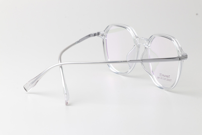 TT33002 Eyeglasses Transparent Gray Silver