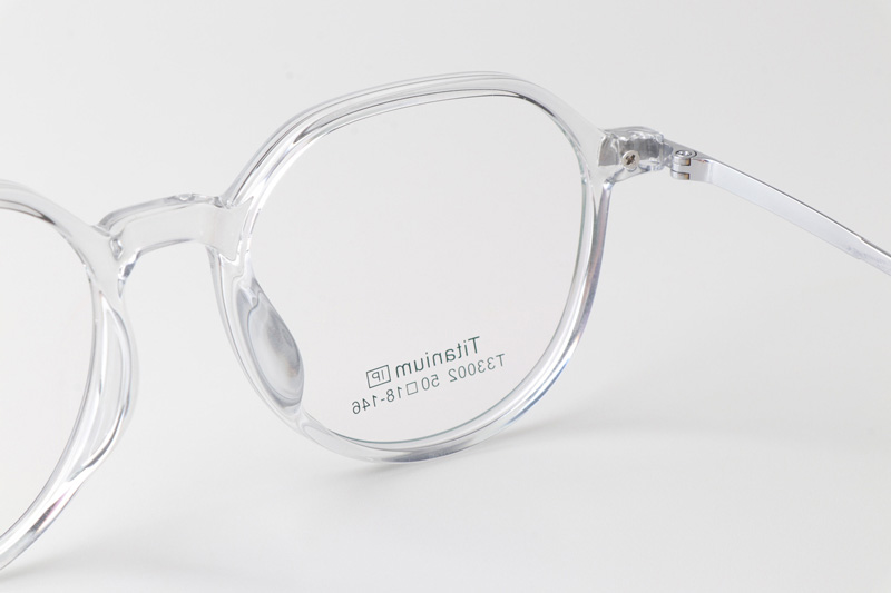 TT33002 Eyeglasses Transparent Gray Silver