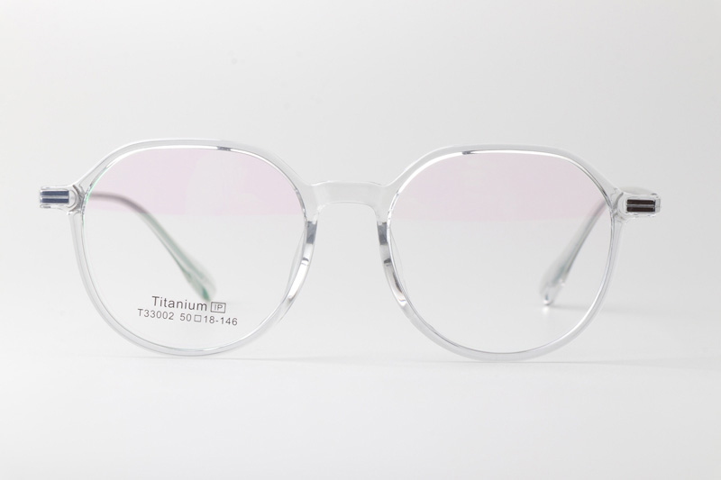 TT33002 Eyeglasses Transparent Gray Silver