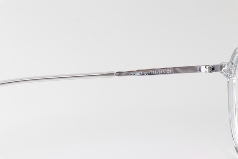 TT33002 Eyeglasses Transparent Gray Silver