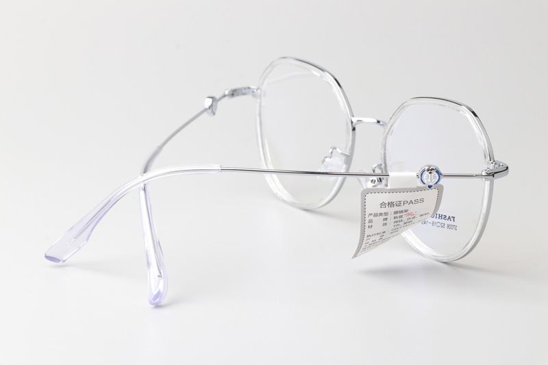 TT37006 Eyeglasses Transparent Silver