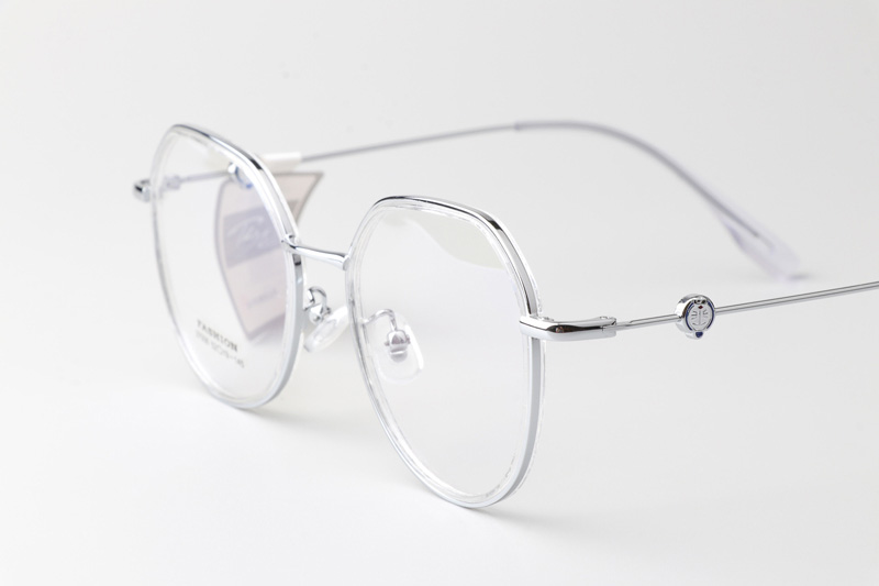 TT37006 Eyeglasses Transparent Silver