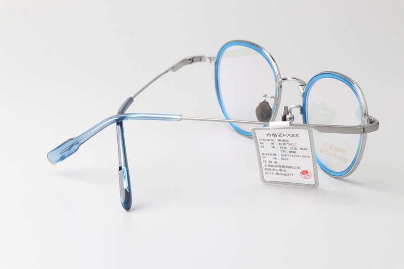 TT52005 Eyeglasses Blue Silver