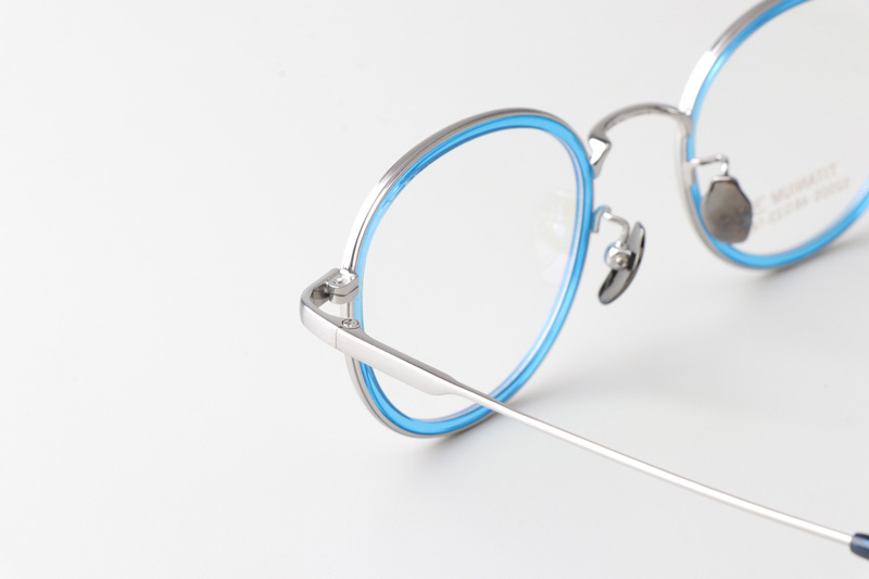 TT52005 Eyeglasses Blue Silver