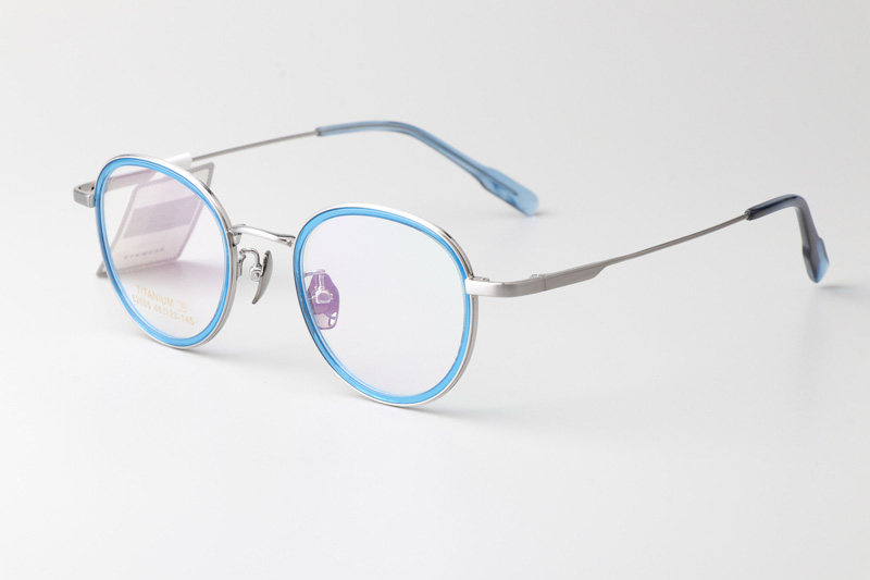 TT52005 Eyeglasses Blue Silver