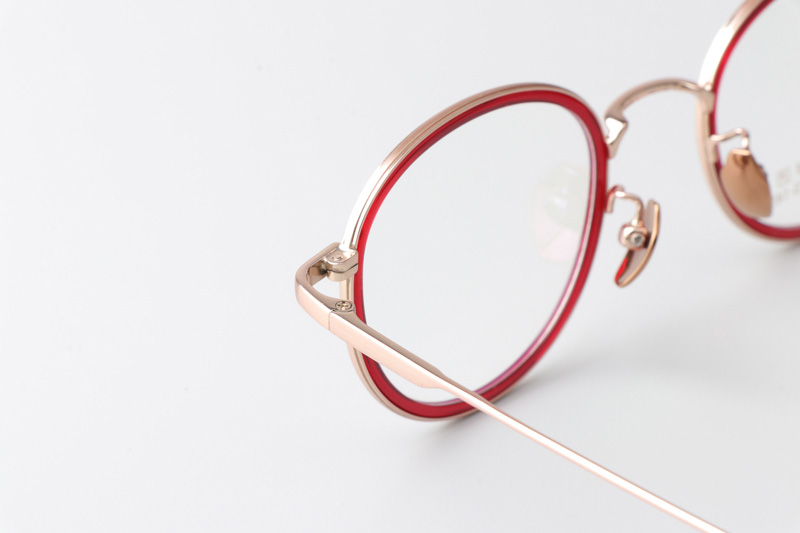TT52005 Eyeglasses Red Gold