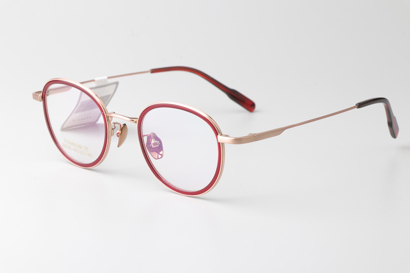 TT52005 Eyeglasses Red Gold