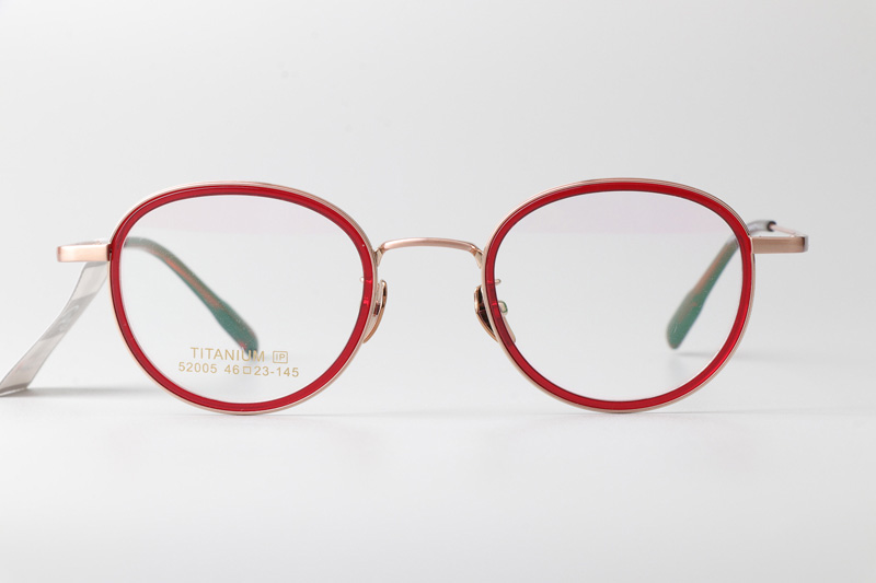 TT52005 Eyeglasses Red Gold