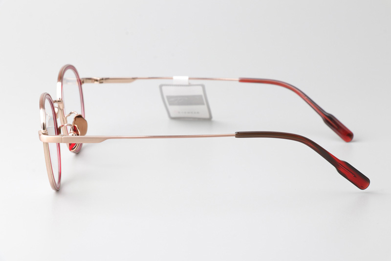 TT52005 Eyeglasses Red Gold