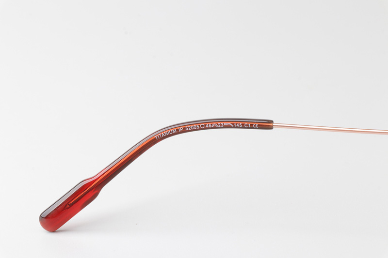 TT52005 Eyeglasses Red Gold