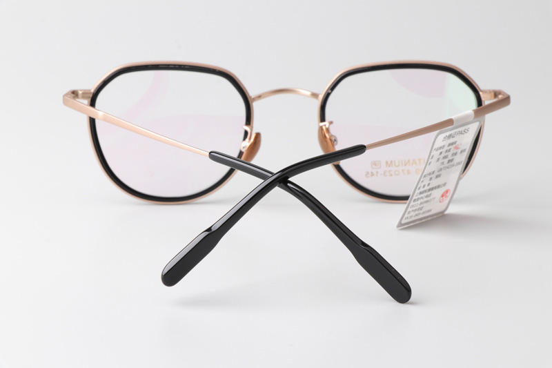 TT52009 Eyeglasses Black Gold