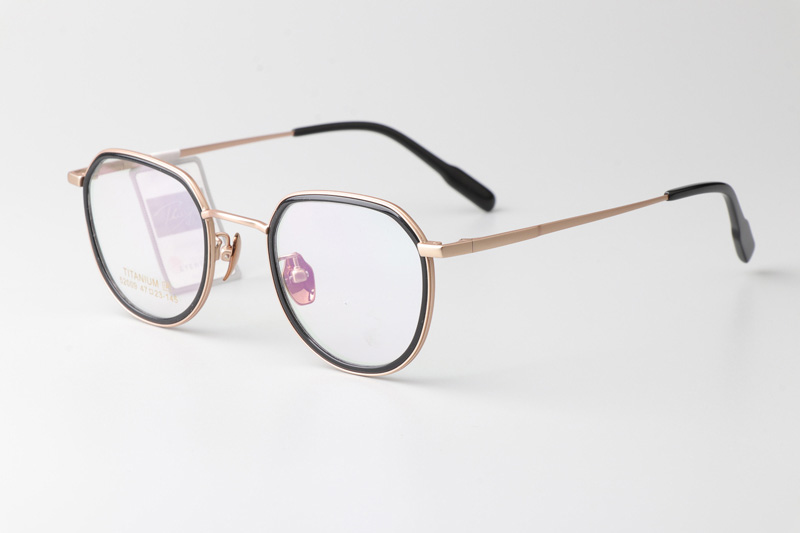 TT52009 Eyeglasses Black Gold