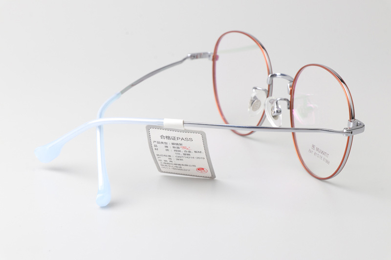 TT66615 Eyeglasses Red Silver