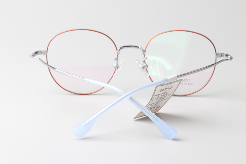 TT66615 Eyeglasses Red Silver