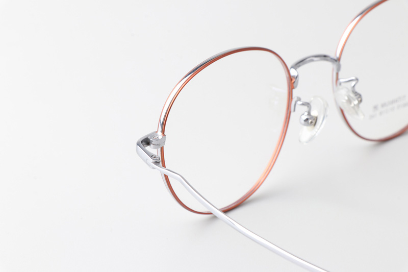 TT66615 Eyeglasses Red Silver