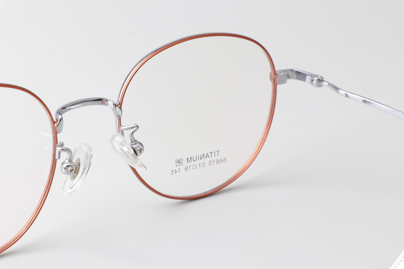 TT66615 Eyeglasses Red Silver