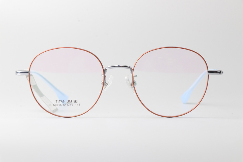 TT66615 Eyeglasses Red Silver