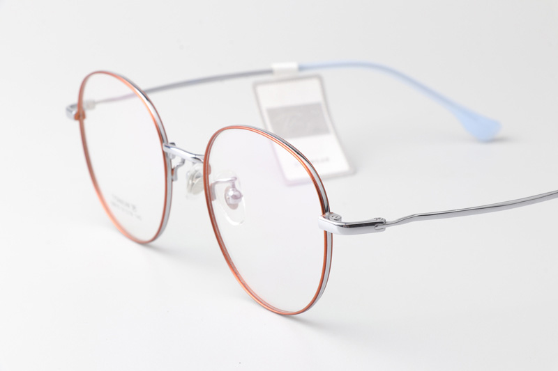 TT66615 Eyeglasses Red Silver