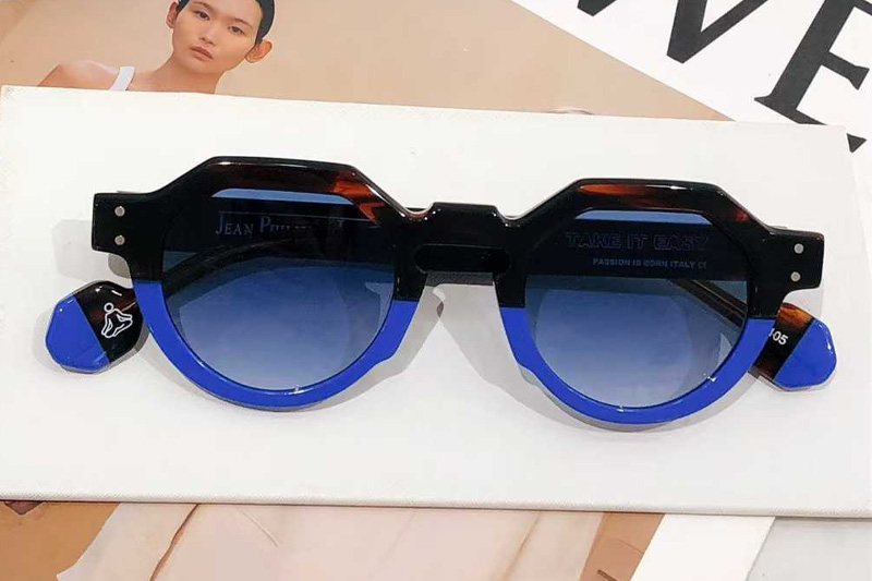 Take It Easy Sunglasses Tortoise Blue Gradient Blue