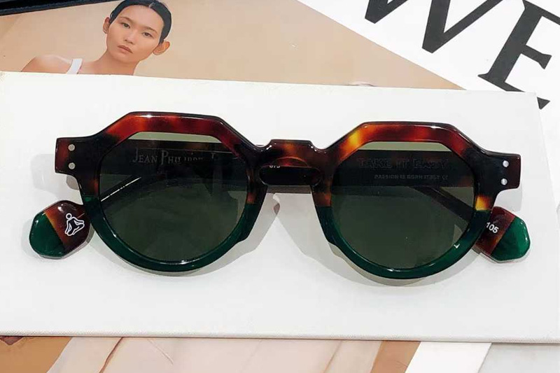 Take It Easy Sunglasses Tortoise Green Green