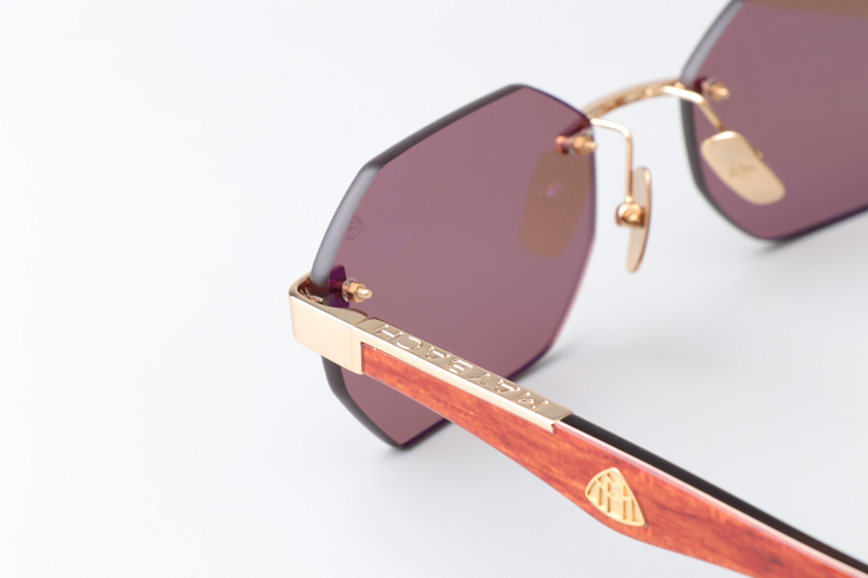 The Aman Sunglasses Gold Red Brown