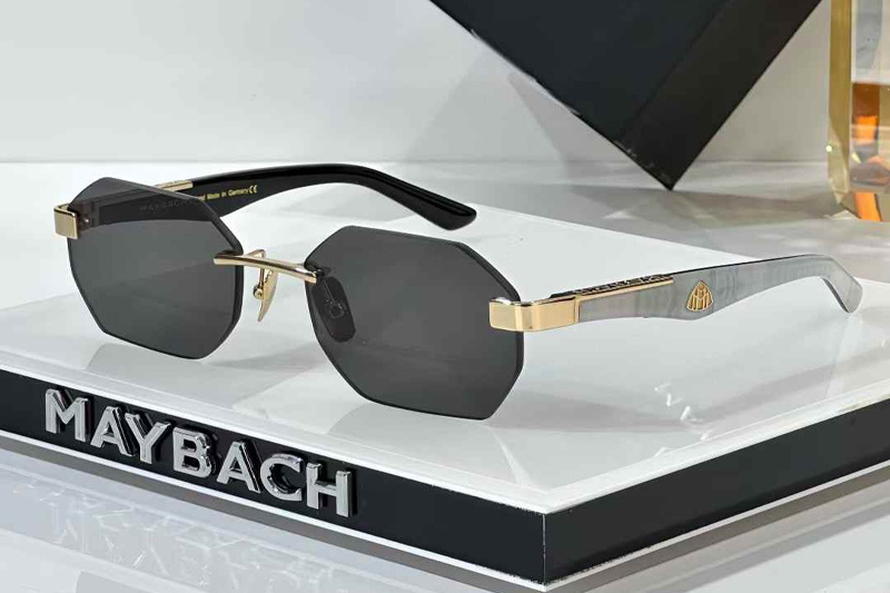 The Aman Sunglasses Gold White Gray