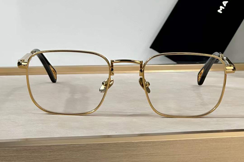 The Aro I Eyeglasses Gold Black