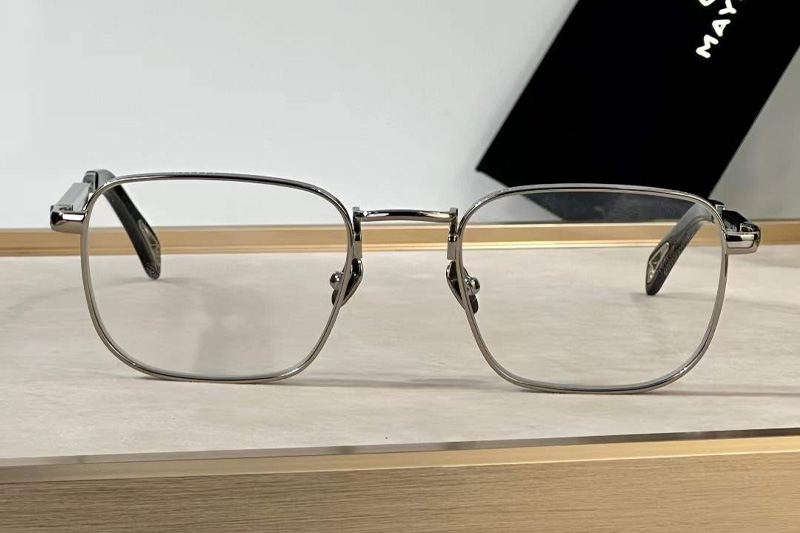 The Aro I Eyeglasses Silver Black