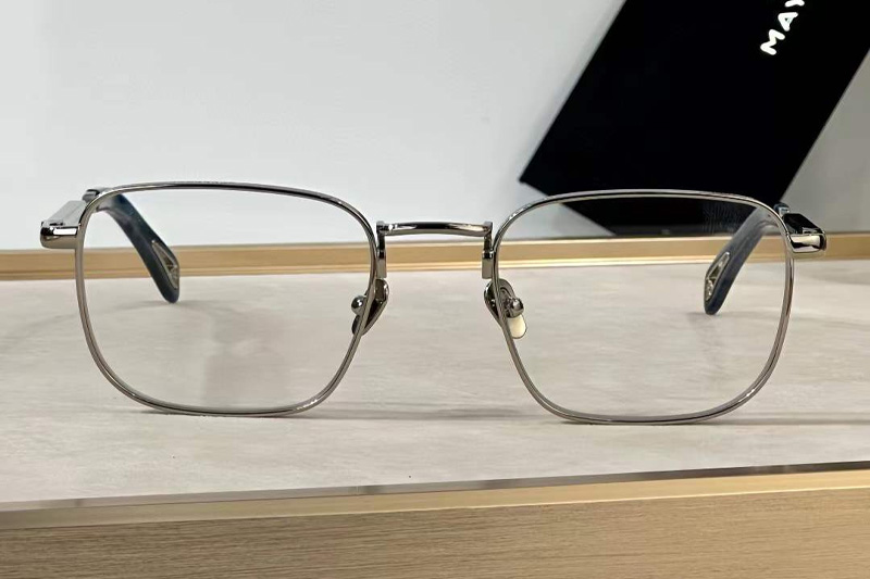 The Aro I Eyeglasses Silver Blue