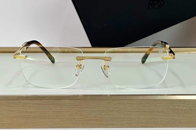 The Conquest Eyeglasses Gold Tortoise