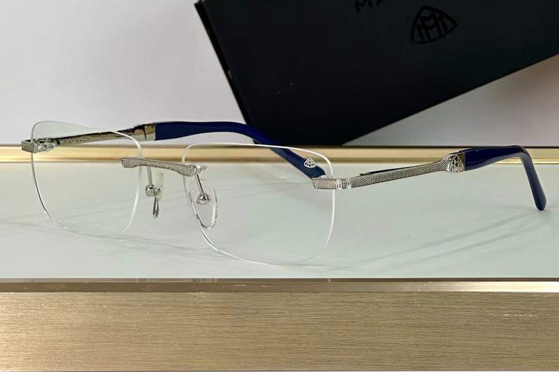 The Conquest Eyeglasses Silver Blue