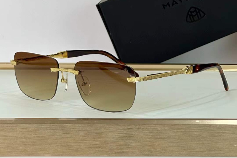 The Conquest Sunglasses Gold Gradient Brown
