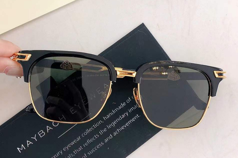 The Dean Sunglasses Black Gold Green
