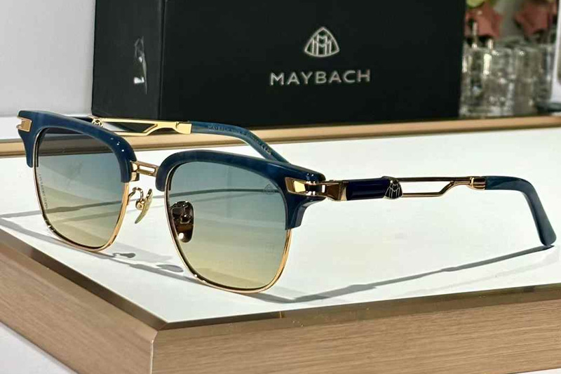 The Dean Sunglasses Blue Gold Gradient Blue