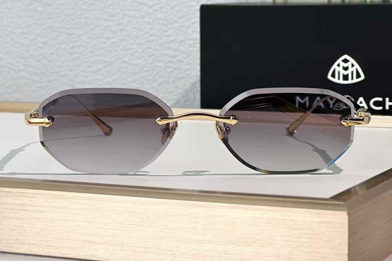 The Den Sunglasses Gold Gradient Gray