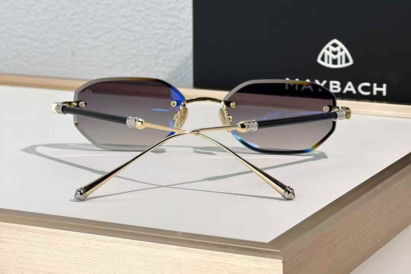 The Den Sunglasses Gold Gradient Gray