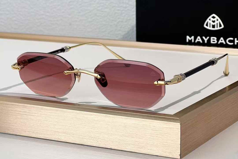 The Den Sunglasses Gold Gradient Red