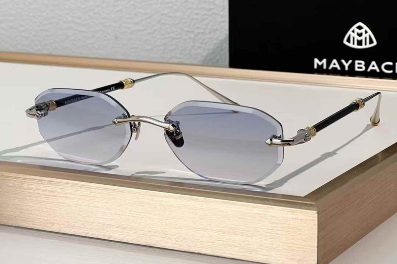 The Den Sunglasses Silver Gradient Blue