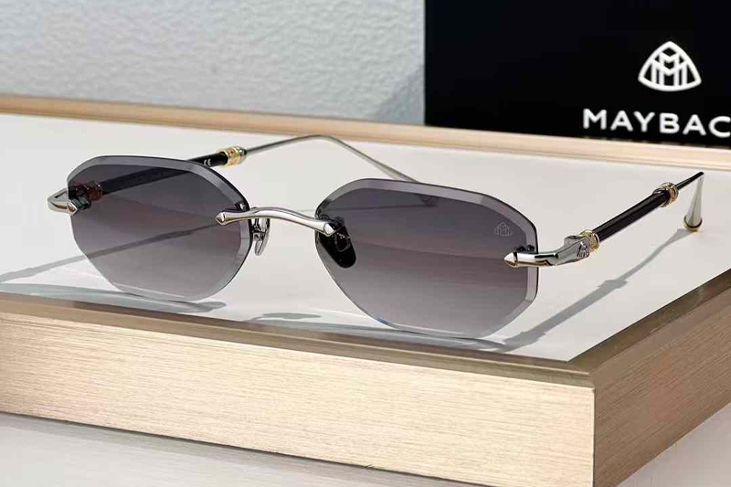 The Den Sunglasses Silver Gradient Gray